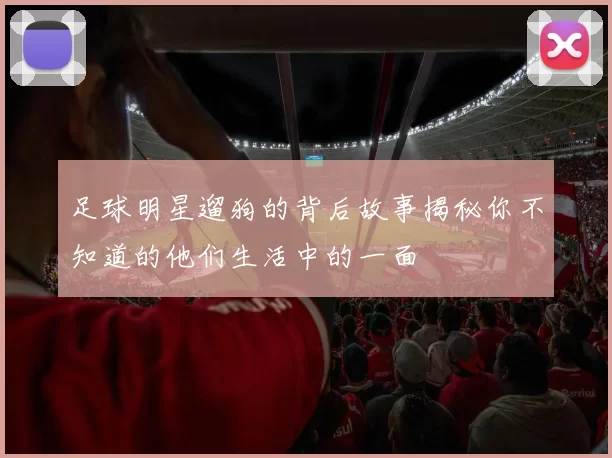足球明星遛狗的背后故事揭秘你不知道的他们生活中的一面